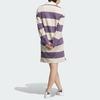 adidas Originals Colorblock Long-Sleeve Sports Dress in Dark Grey and Violet IN1061