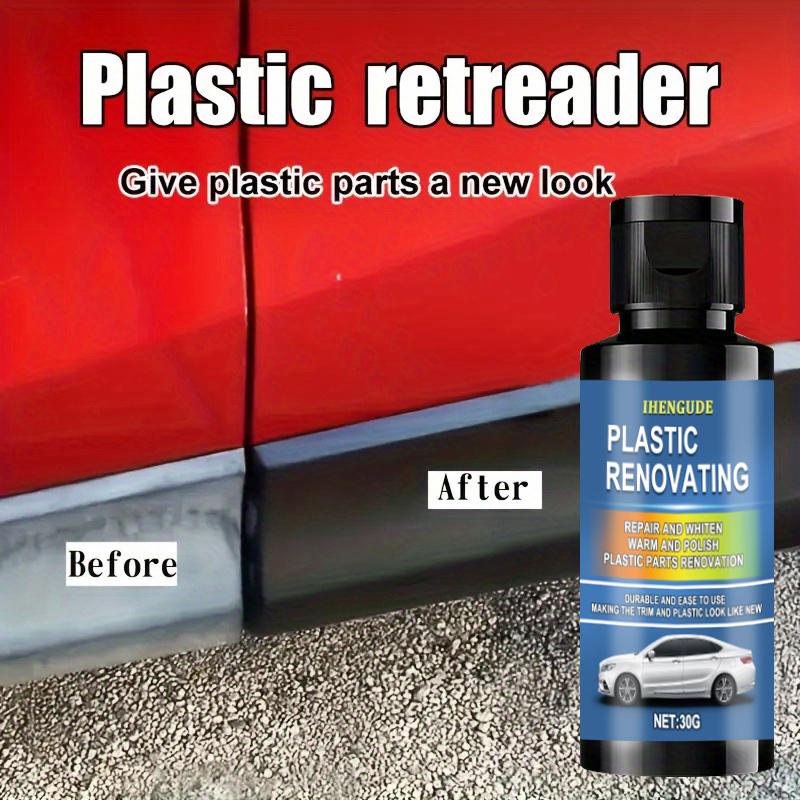 Car Plastic Restorer, Ceramic Coating, 2-3 Years of Long-Lasting Protection, Restoration, Whitening, Black Gloss, Plastic Trim and Rubber Maintenance