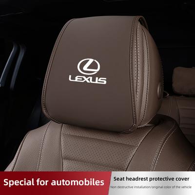Leather Car Pillowcase Car Supplies Headrest Cover For Fsport IS250 Ct200h Anti Fouling Decoration Headrest Mat Tissue Box