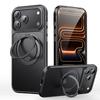 Magnetic Snap-on Case IPhone 17 Pro Max With 360 Rotating Kickstand Matte Finish Shockproof TPUPC Metal Magnet