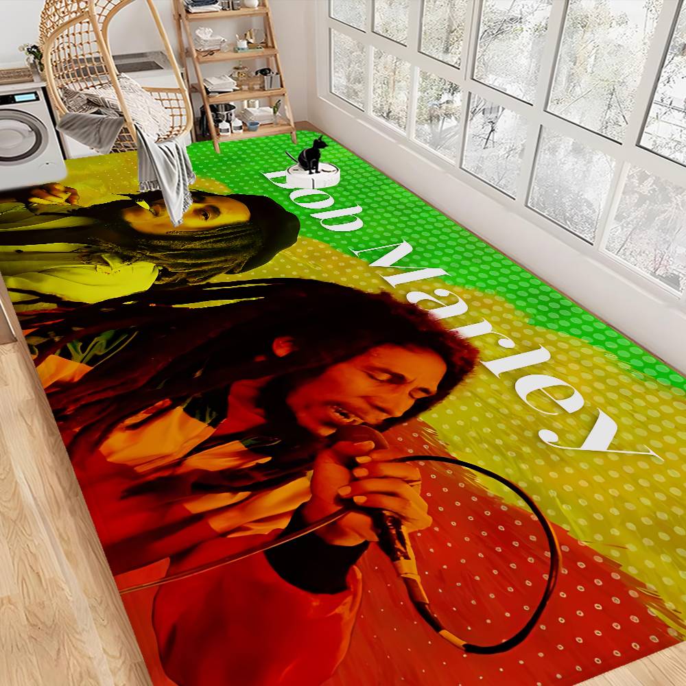 B-Bob Marley Room Mats Retro Multiple Choice Living Room Kitchen Rug Non-Slip Welcome Rug