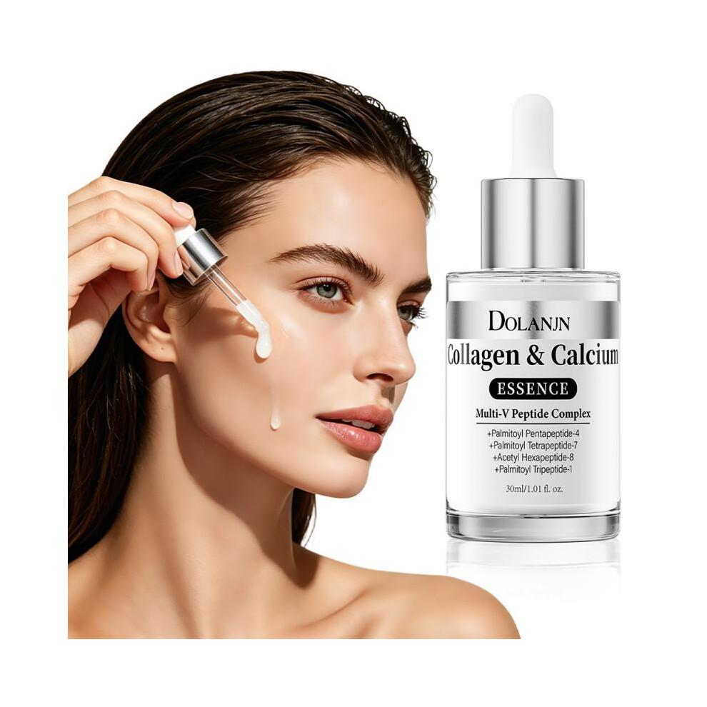 Kollagen-Kalzium-Serum - Peptidkomplex Gesichts-Kalzium-Serum - Anti-Aging Gesichts-Serum - Feuchtigkeitsspendende Straffende Hautformel