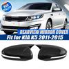 Gloss Black For Kia Optima K5 2011-2015 OX Horn Rearview Side Mirror Cover Caps