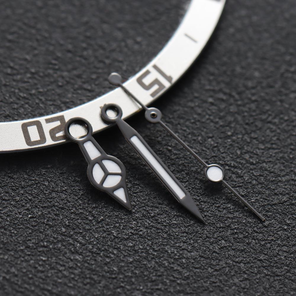 Silver Grey NH35 Hands Green Luminous Watch Hands for NH34 NH35 NH36 4R 7S Movement Ghost Watches Pointers Watch Accessories