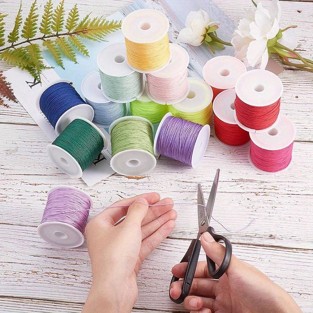 1 set of 28 rolls of nylon thread, nylon rope, jewelry beaded thread, for weaving jewelry production, mixed color 0.8mm about 45 meters/roll 28 colors