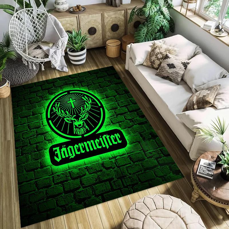 Jägermeister: Tappeto Audace Vivace Arredamento Casa Adatto a Tutte le Stagioni Cuscino per Sedia da Ufficio Arte Decorazione Stanza del Dormitorio