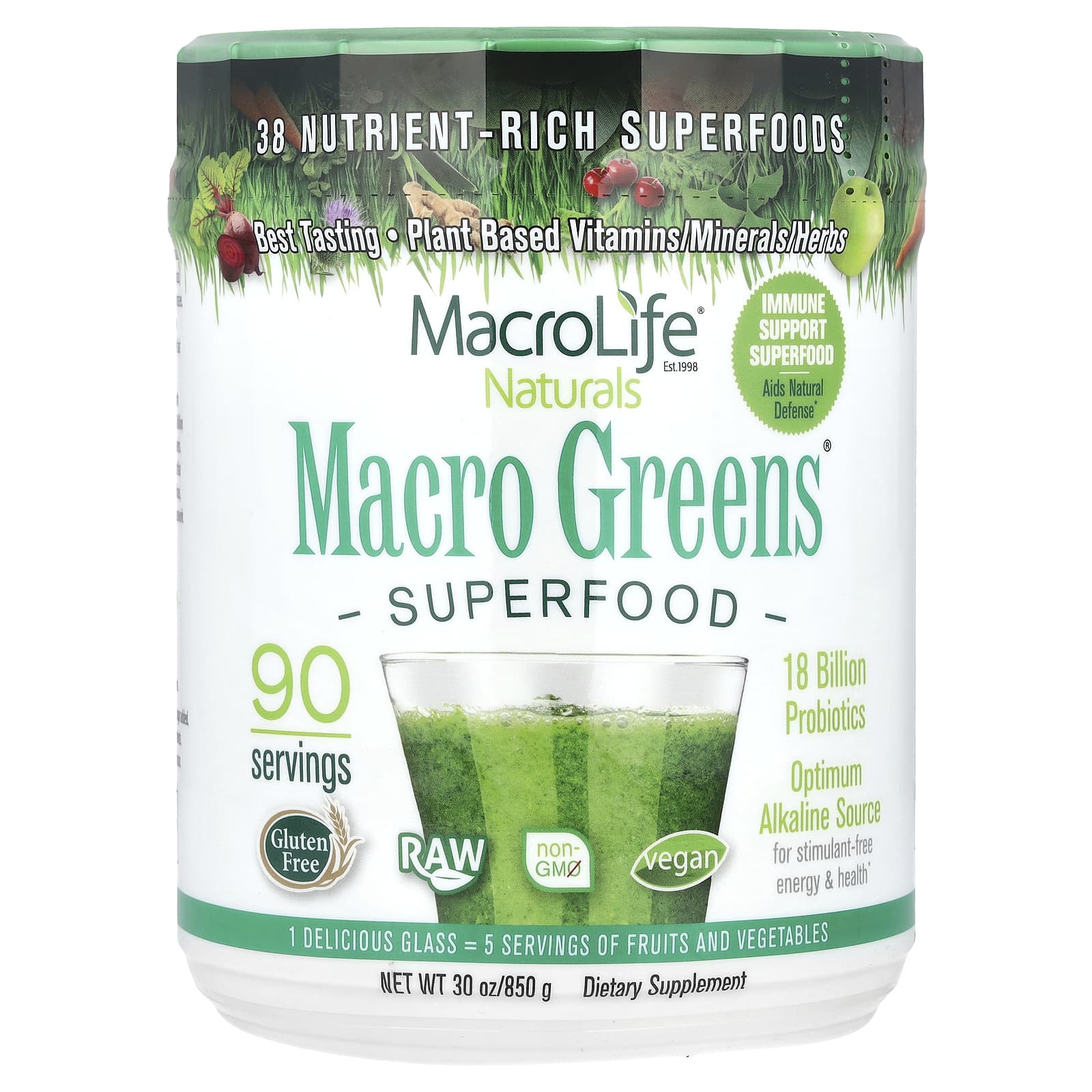 

Macro Greens, Superfood, 850G(30Oz)
