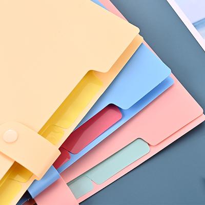 Smiling Candy Color Folder Kreativní vícevrstvá A4 Folder Text PP Kusový sáček Varhanní sáček Testovací papír Text Kusový úložný sáček
