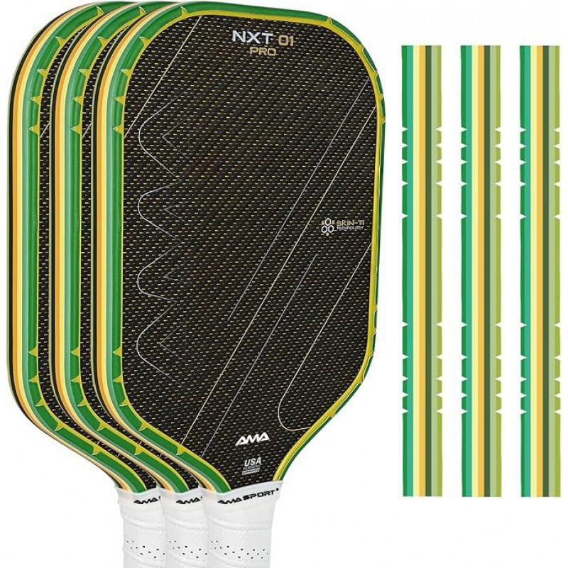 AMA SPORT Padel Racket Edge Guard 3-Pack Wear-Resistant Scratch-Proof Pro Training Match