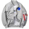 Male Bomber Jacket Men Pilot Jacket Badge Embroidery Baseball Jacket Double Sided Motorcycle Coat