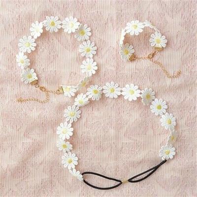 15 Yards Gänseblümchen-Blumenbesatz, Spitzenband, Stickerei, Basteln, Nähbesatz