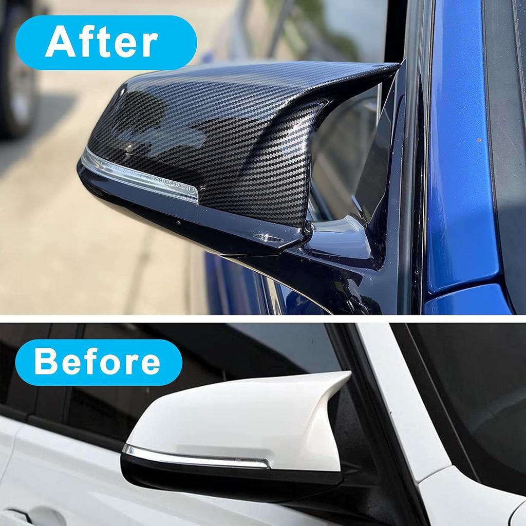Door Mirror Covers Carbon Fiber Side Mirror Cover Caps Rearview Replacement For BMW F20 F22 F23 F30 F31 F32 F33 F36 F87 M2 X1 E84