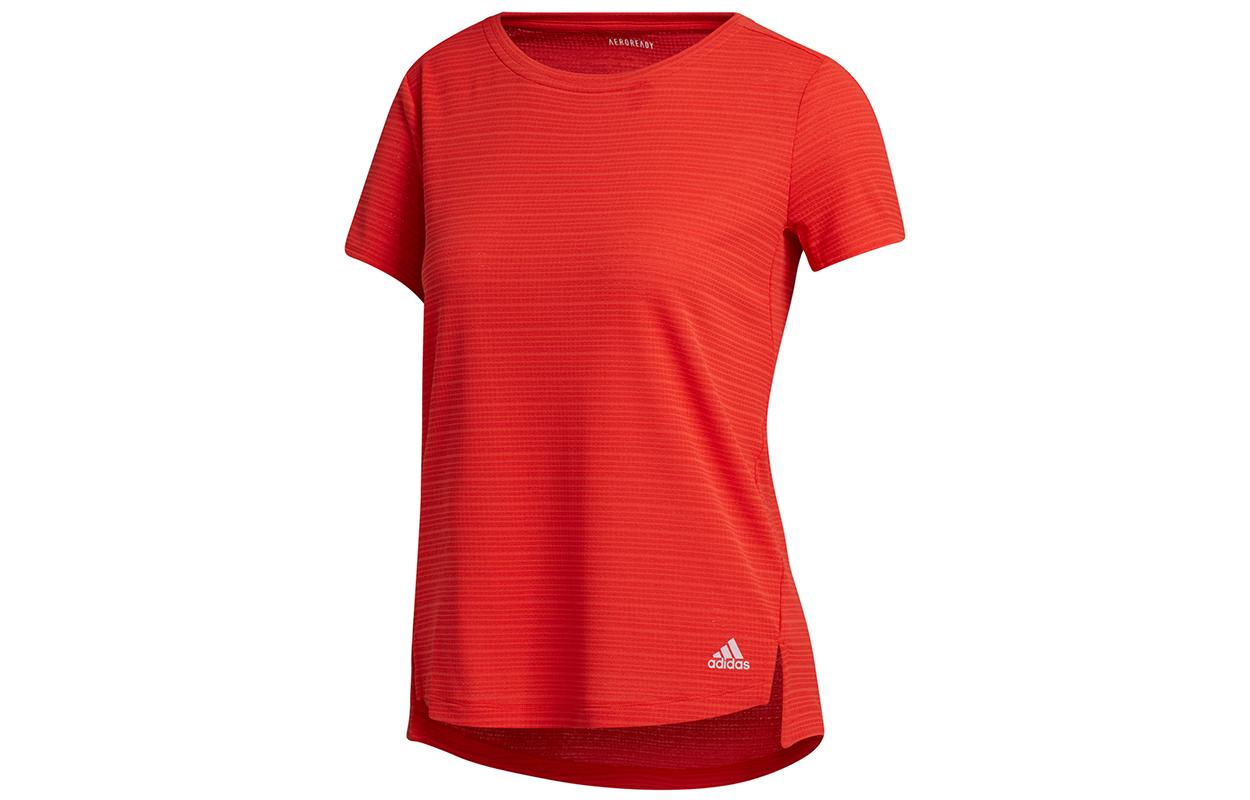 Adidas AEROREADY T Shirts Women s Red Crew Neck Moderate Straight Fit GP3968 S
