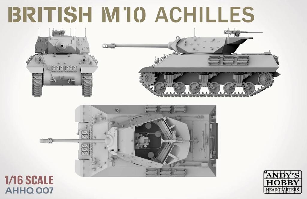 Takom British M10 2c Achilles Tank Destroyer Plastic Model Kit 1/16 TKOAHHQ-007