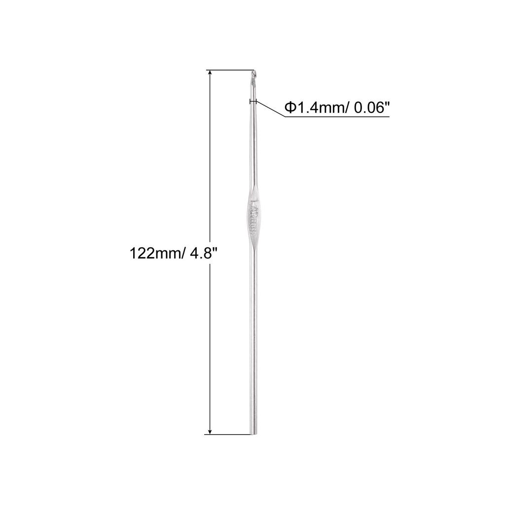 10 Stück Häkelnadeln aus Edelstahl 0,5 mm-3 mm Stricknadeln Gerade Häkelnadel für DIY Weben Nähwerkzeuge Handwerk Garn