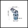 50 Pcs M8x1.25 Grease Nipple Fitting Bend 45 Degree Angle Galvanized Steel Grease Zerk Fitting Adapter for Car Truck Automotive Mechanical