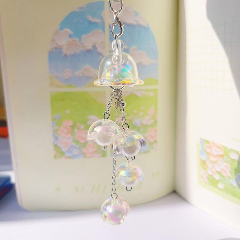 Stilvolles Handytaschen-Lanyard-Schlüsselanhänger für Damen und Mädchen mit Perlendesign Portemonnaie-Accessoire Tasche Hängender Schmuck