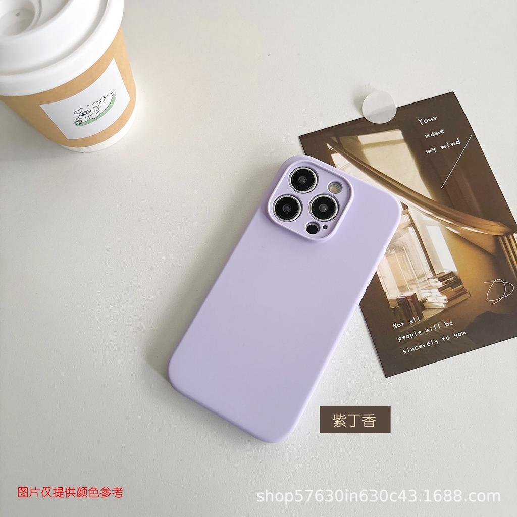 Applicable to Apple 16 solid silicone mobile phone case, all-inclusive anti-drop iPhone16Promax solid color simple protective case