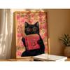 Animal Reading Book Wall Decor Poster, Funny Cat Print, Animal Reading Funny Book Art, Humorous Animal Art Home Decor Gift
