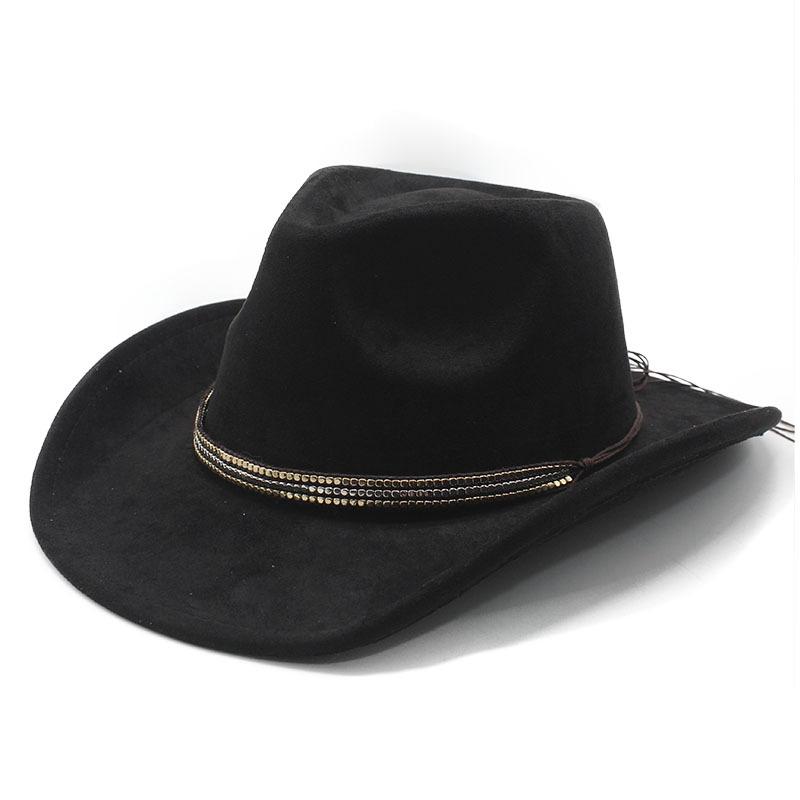 Suede High-End Top Hat, Retro Cowboy Hat For Men And Women, Western Tibetan Famous Cow Head Felt Hat