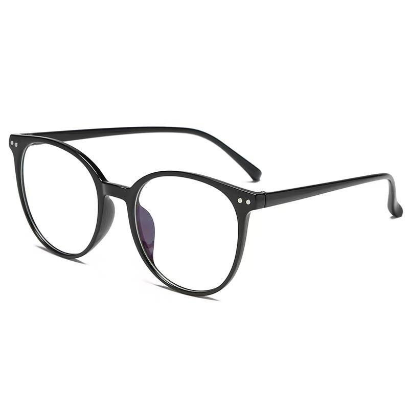 Optical Glasses Frame Men'S Trendy Retro Myopia Glasses Frame Large Round Frame Radiation-Proof And Blue-Proof Glasses