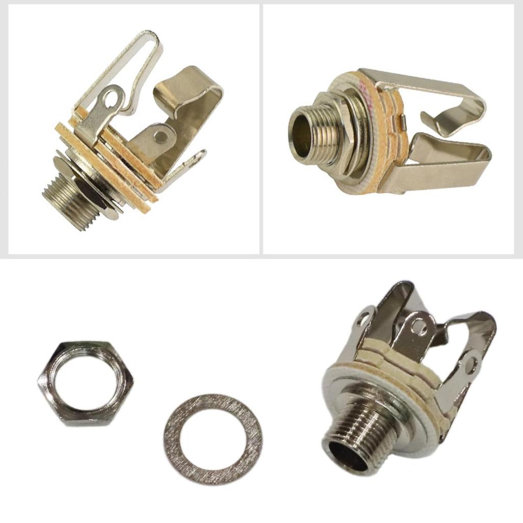 YINKE DIY Effects Pedal Open Jack Stereo Jack for Guitar and Bass of High Quality Active Ideal for 6.35mm (Set 3) - Type, Input/Output