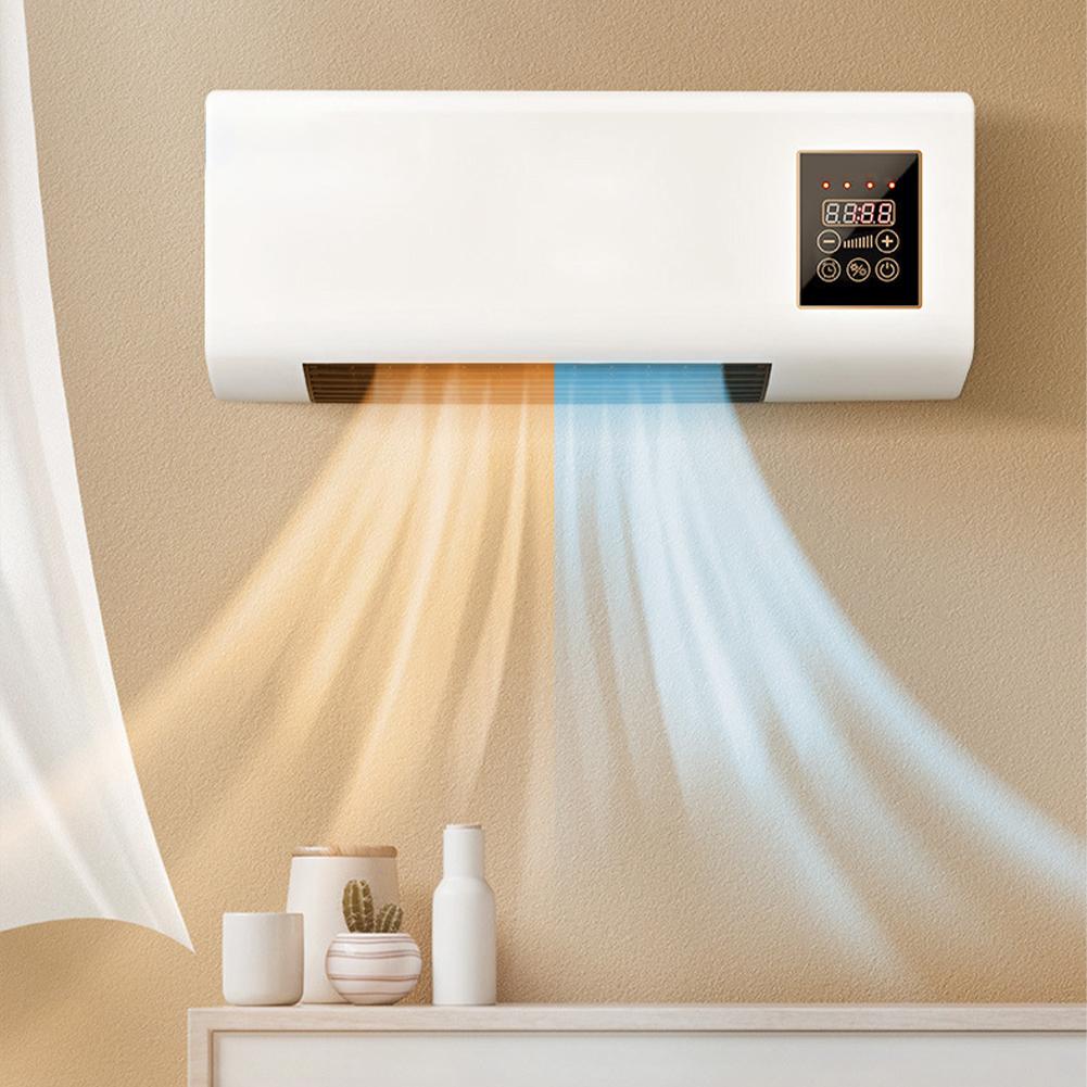 2-in-1 Electric Heater Air Conditioner Smart Constant Temperature Wall Mounted Heater Air Conditioner with Remote Control 1800W