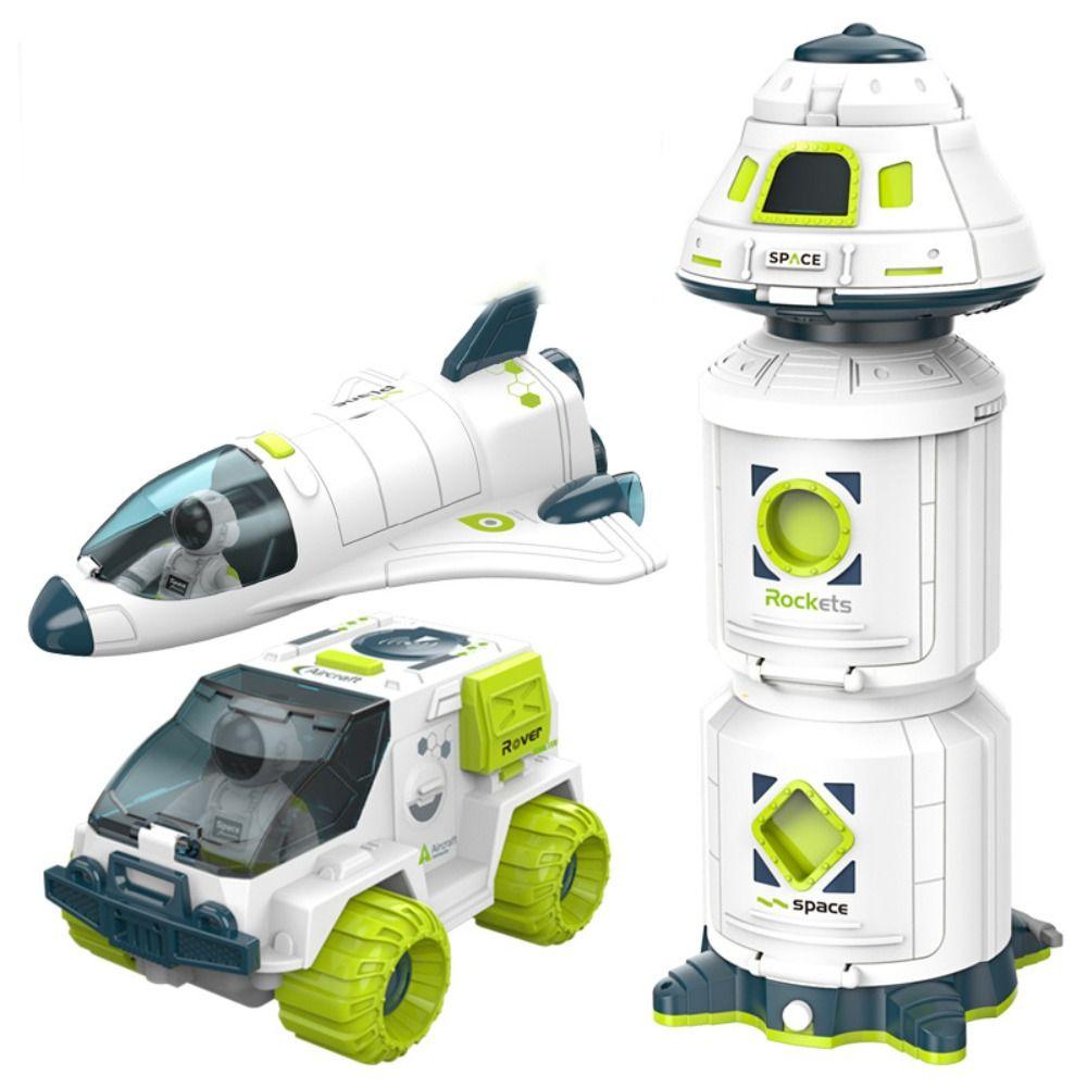 Space Station Space Shuttle Toys Rocket Acousto Optic Space Toys Puzzle Toy   Toy for Kid