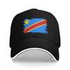 Congo Flag Republic of Congo DRC Vintage Congolese Flag PerforUnisexce Casual Baseball Cap Snapback Cap Unisex Funny Baseball Caps
