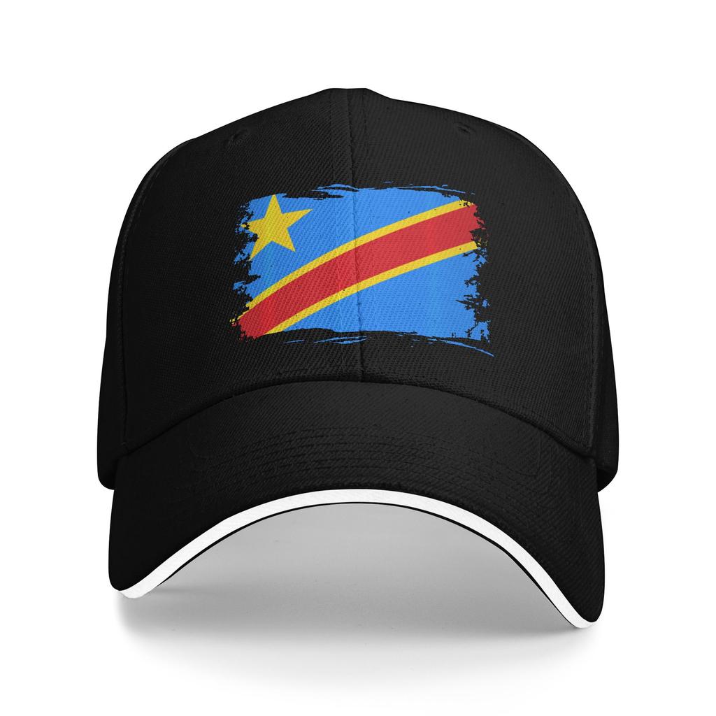 Congo Flag Republic of Congo DRC Vintage Congolese Flag PerforUnisexce Casual Baseball Cap Snapback Cap Unisex Funny Baseball Caps