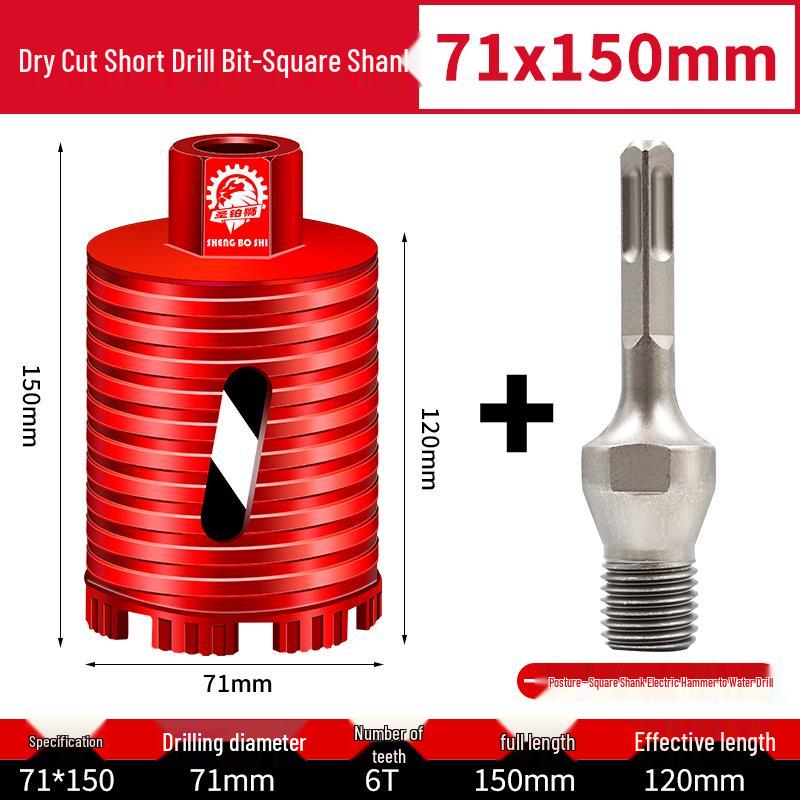 Compact Electric Hammer Water Drill Bit Set for Sharp Hole Opening in Range Hood, Wire Box, and Wall.