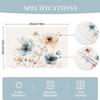 Bonhause Watercolor Floral Placemats Set of 4, 12x18 Inch Blue Brown Flower Leaves Kitchen Dining Table Mats Washable Place Mats for Indoor Outdoor