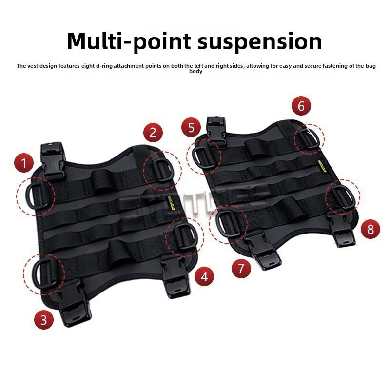 Multipurpose Backpack Waterproof Motorcycle Travel Quick Dismantling Locomotive Side Bag Motorcycle Fuel Tank Side Vest Fuel Tank Hanging Bag Suitcase