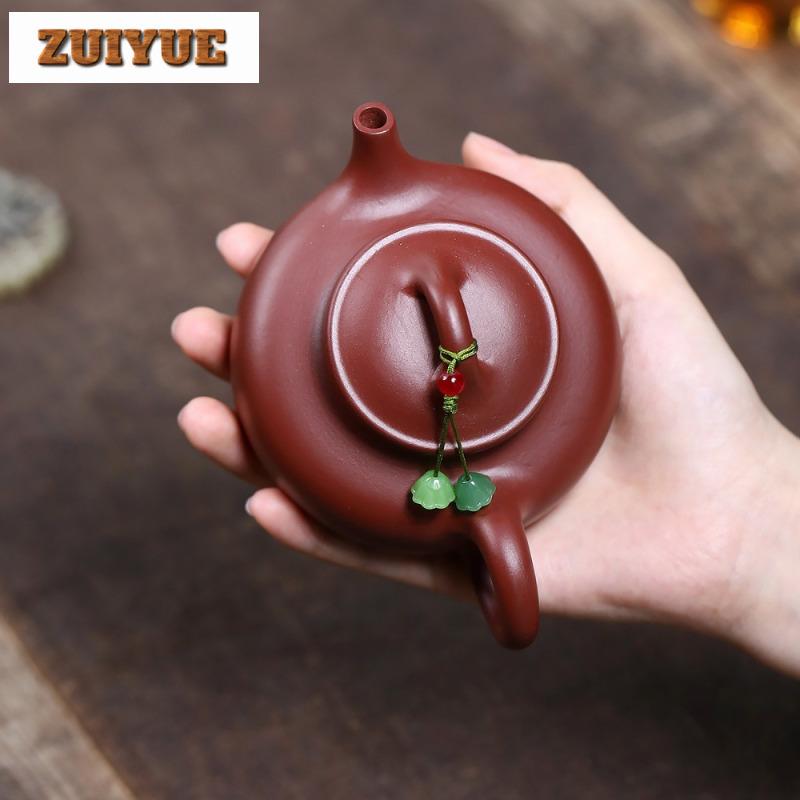 160ml Authentic Yixing Purple Clay Teapots Handmade Hidden Scoop Pot Raw Ore Dahongpao Mud Tea Brewing Kettle Zisha Tea Set Gift