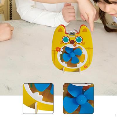 Electric Fan Assembly Kit Science Project Toy Birthday Gifts Handmade Puzzle Cognition DIY