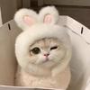 Pet Fashion Comfortable Bunny Ears Cat Hat Velcro Adorable Pet Accessories Lightweight Cat Cap For Cats