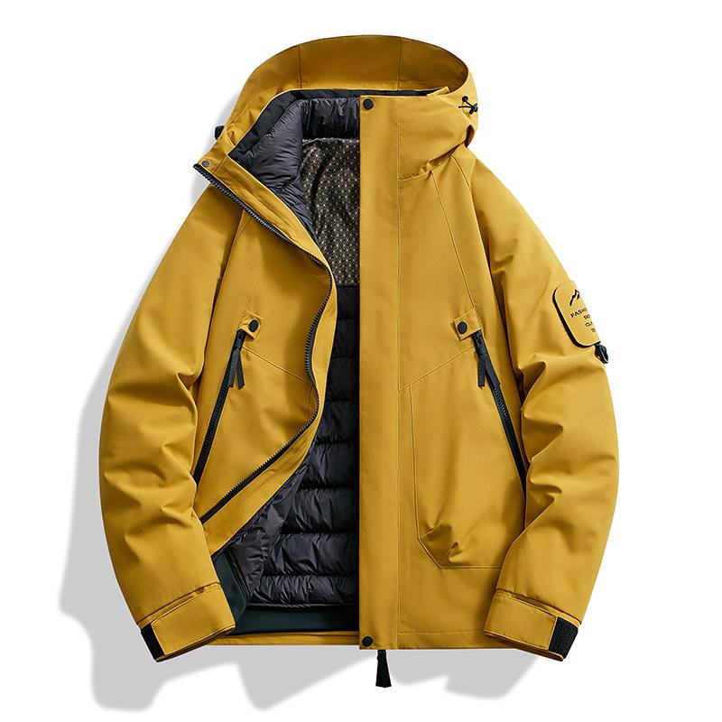 

Три в одном 90% пуховая подкладка для мужчин и женщин одного типа Hardshell куртка ветрозащитная водонепроницаемая теплая одежда для верховой езды 4XL