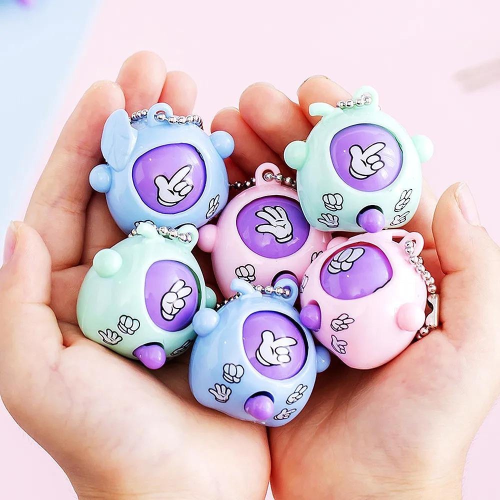 10/20/30Pcs Mini Pop Keychains Toddler Sensory Fidget Playthings Bulk Classroom Prizes Children Birth Date Celebration Favors Present Pouch Fillers