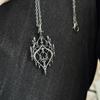 Castle Vintage Punk Pendant Necklace Alloy Drop Shape Link Chain Festival Gift