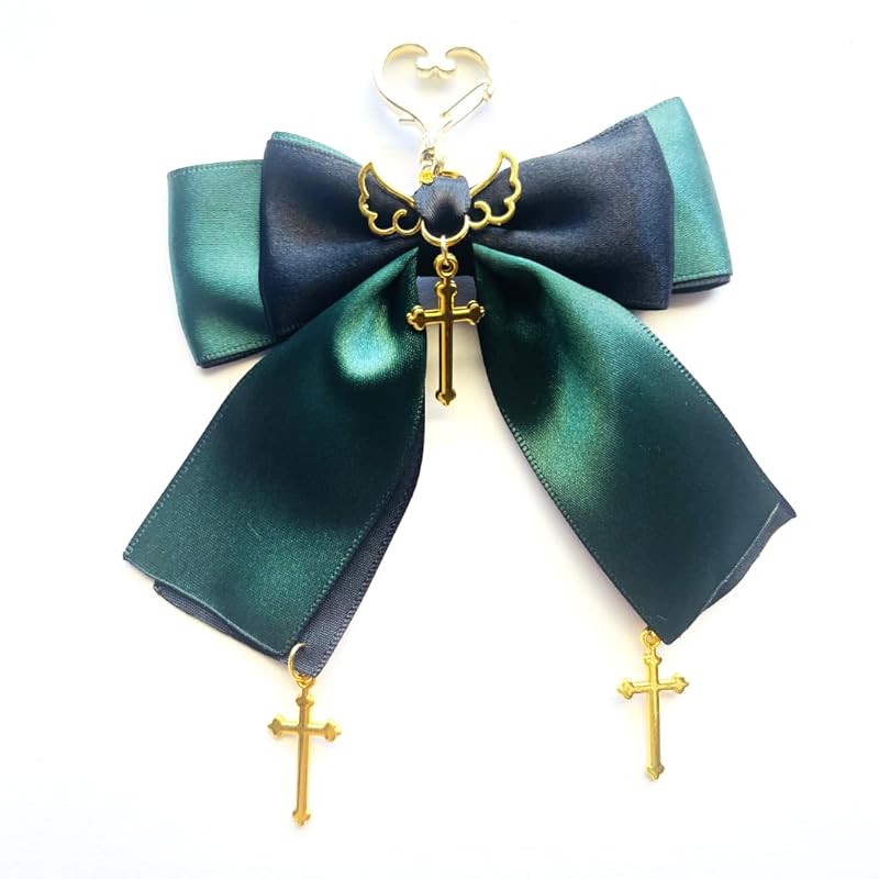 

(Onoderiya/Penguin Land) [Key chain | 1 piece] Shimmering angel wings gothic cross bag charm key chain [ lolita Dream cute Gothic Lolita gothic magic