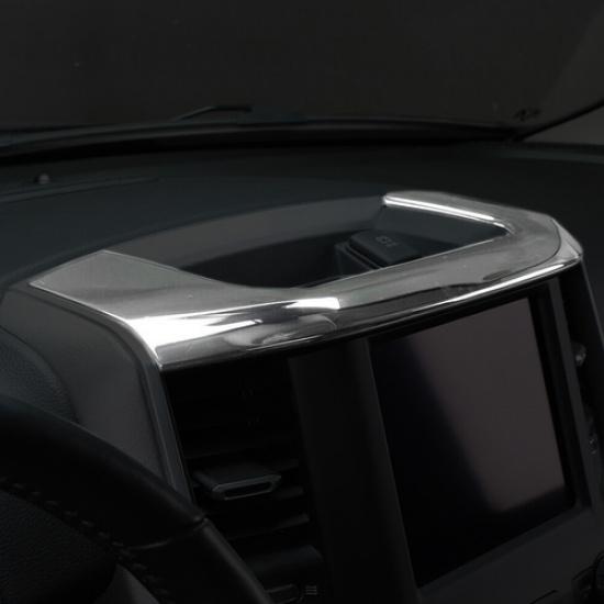 For -2024 Dodge Ram 3500/2500/1500 Chrome Dash Storage Box Panel Cover Trim