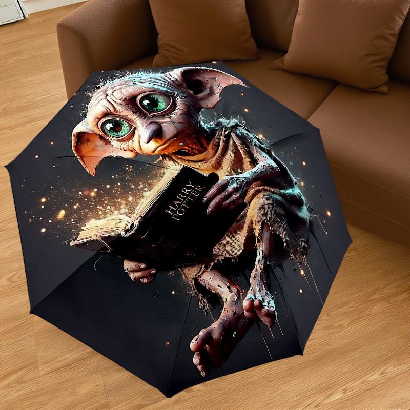 1PC Warner Harry Potter Dobby Umbrella-8-Rib Reinforced, Automatic Open, Lightweight & Durable-A40
