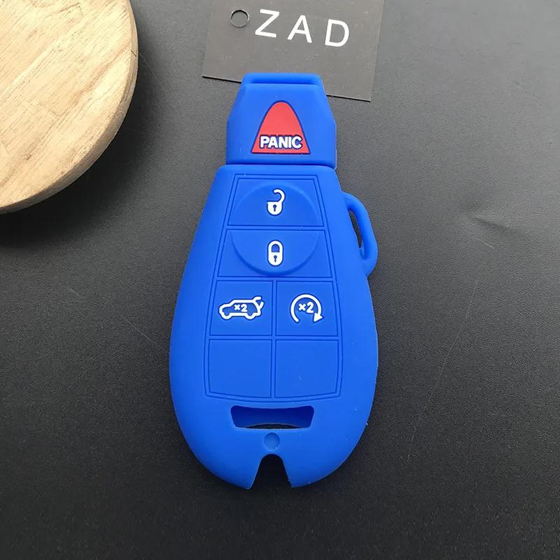 ZAD Silicone Car Key Cover Case for Jeep Grand Cherokee Compass Patriot for Fiat Chrysler   300 for Dodge JCUV Ddart Car Styling
