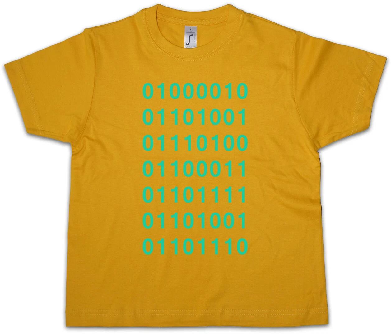 BINARY CODE Kids Boys T-Shirt Big Binary Silicon Bang Valley 01 Alphabet The- 150