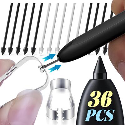 Hroty pro stylusovou tužku Samsung S Pen Náhradní hrot S Pencil pro Samsung Galaxy Tab S10/S10 Ultra/S9/S8 s pinzetou pro vyjmutí