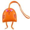 Pristine Bag Charm Owl Charm Orange Pink Leather Women Used