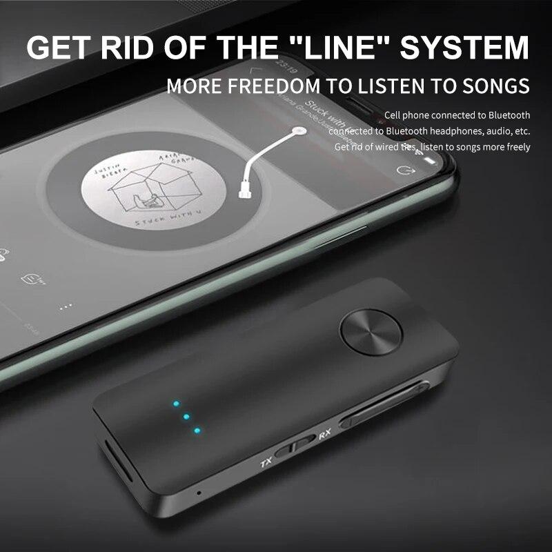 Bluetooth 5.3 Audio Receiver Transmitter Stereo Music Hansfree Call 3.5mm AUX Jack USB Dongle Wireless Adapter For TV PC Car Kit
