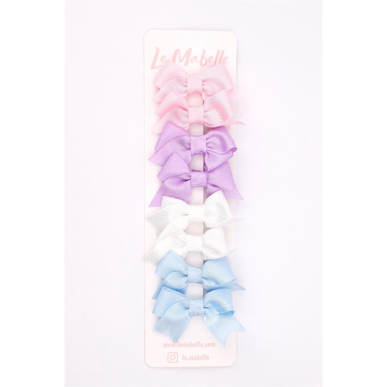 

Multicolored 8-piece Ribbon Bow Clip Buckle Set колір синій белл