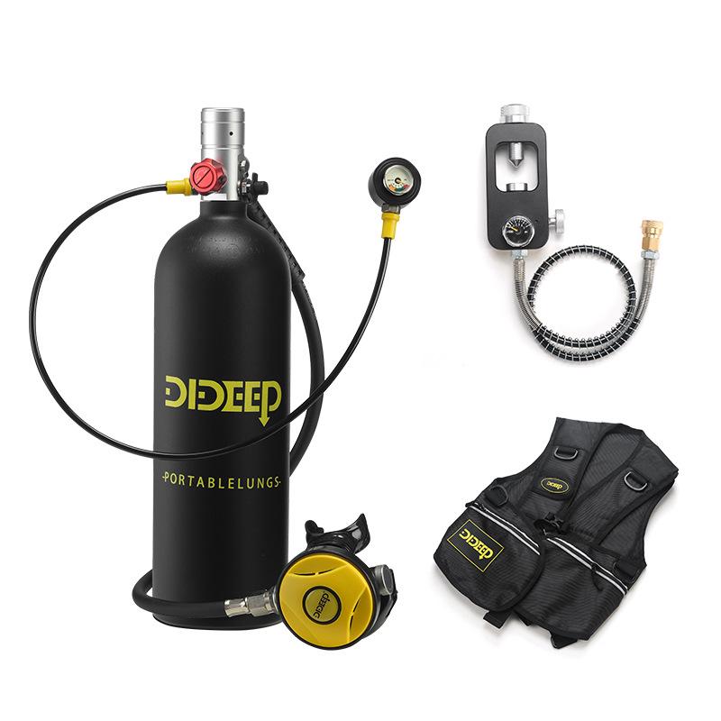 DIDEEP X5000Pro 2L Scuba Diving Equipment with Oxygen Tank & Residual Pressure Gauge
