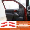 Red ABS Interior Inner Door Handle Cover Trim For Toyota Tacoma 2016-